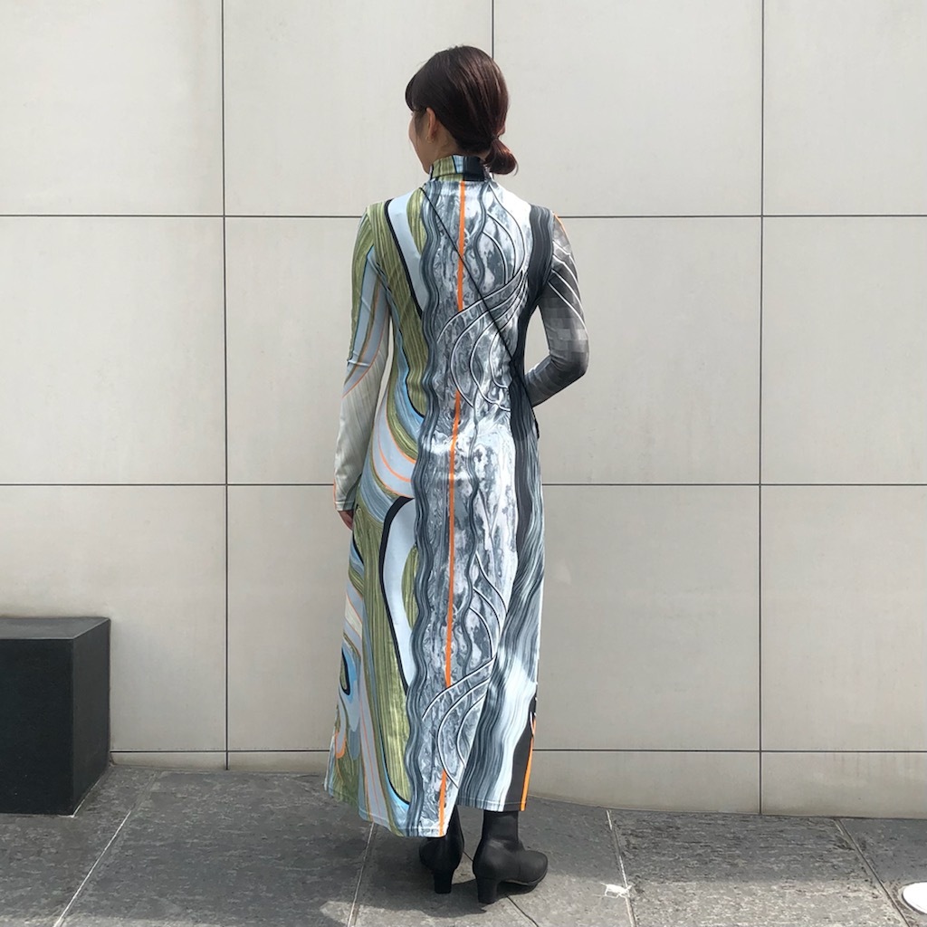 Mame Kurogouchi(マメ クロゴウチ)】 Marble Print Jersey Dress 