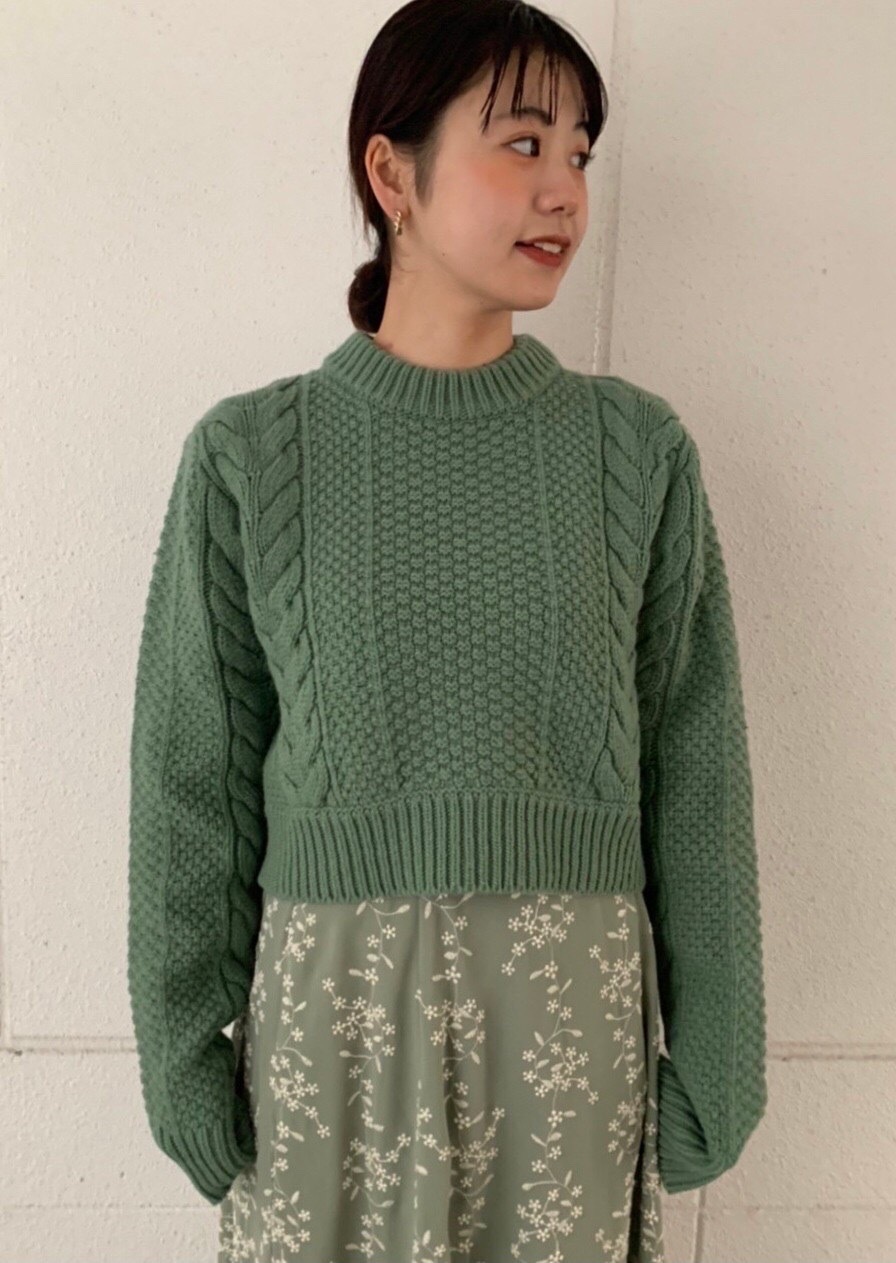 クラネ】TINY CABLE KNIT TOPS Mサイズ-