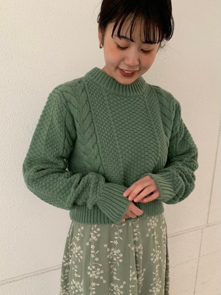 CLANE(クラネ)】 TINY CABLE KNIT TOPS｜パリゴ尾道店｜尾道本
