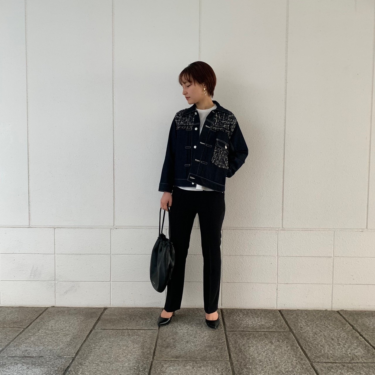 JAPAN DENIM(ジャパンデニム)】 COOHEM _ KNIT TWEED PATCH JACKET