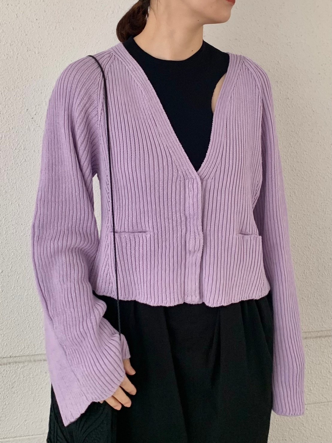 ♡ 新品 未使用　マメ カーディガン Mame Kurogouchi(マメ クロゴウチ)】 Washable Linen Knitted Cardigan