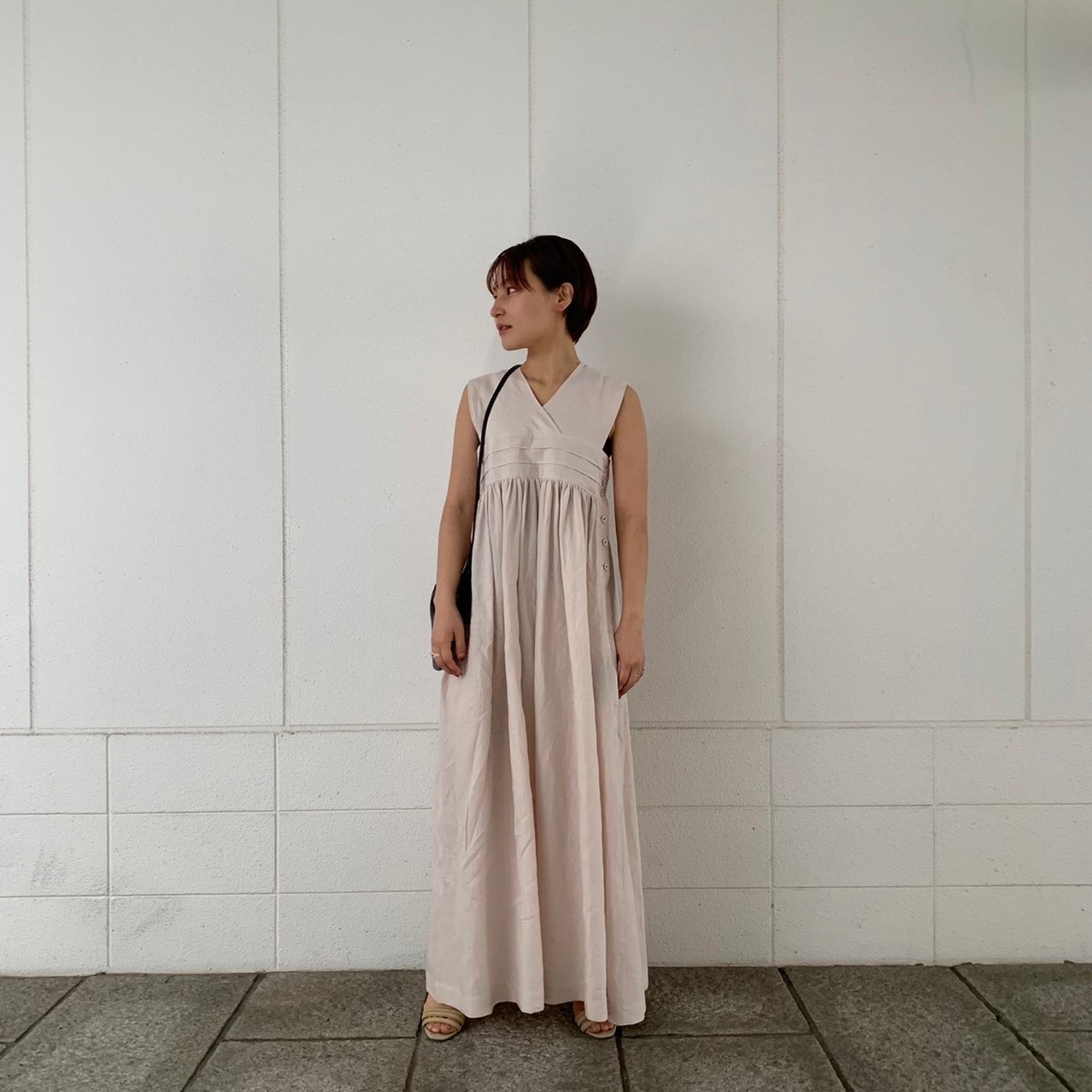 選べる配送時期 HYKE LINEN MAXI DRESS - 通販 - www