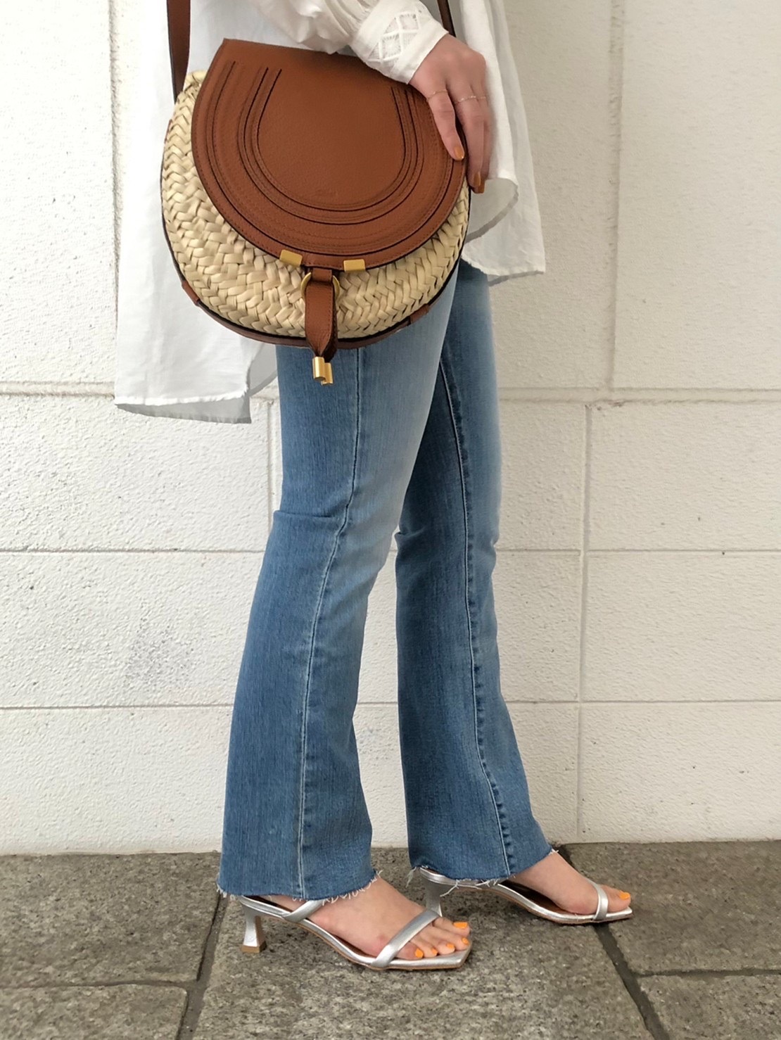 ne quittez pas(ヌキテパ)】 Cotton Voile Lace & Pin Tuck Blouse