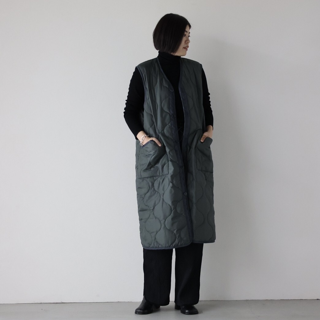 HYKE QUILTED LONG VEST