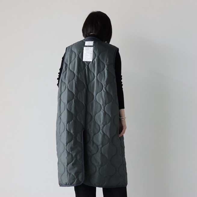 HYKE(ハイク)】 QUILTED LONG VEST キルティングベスト