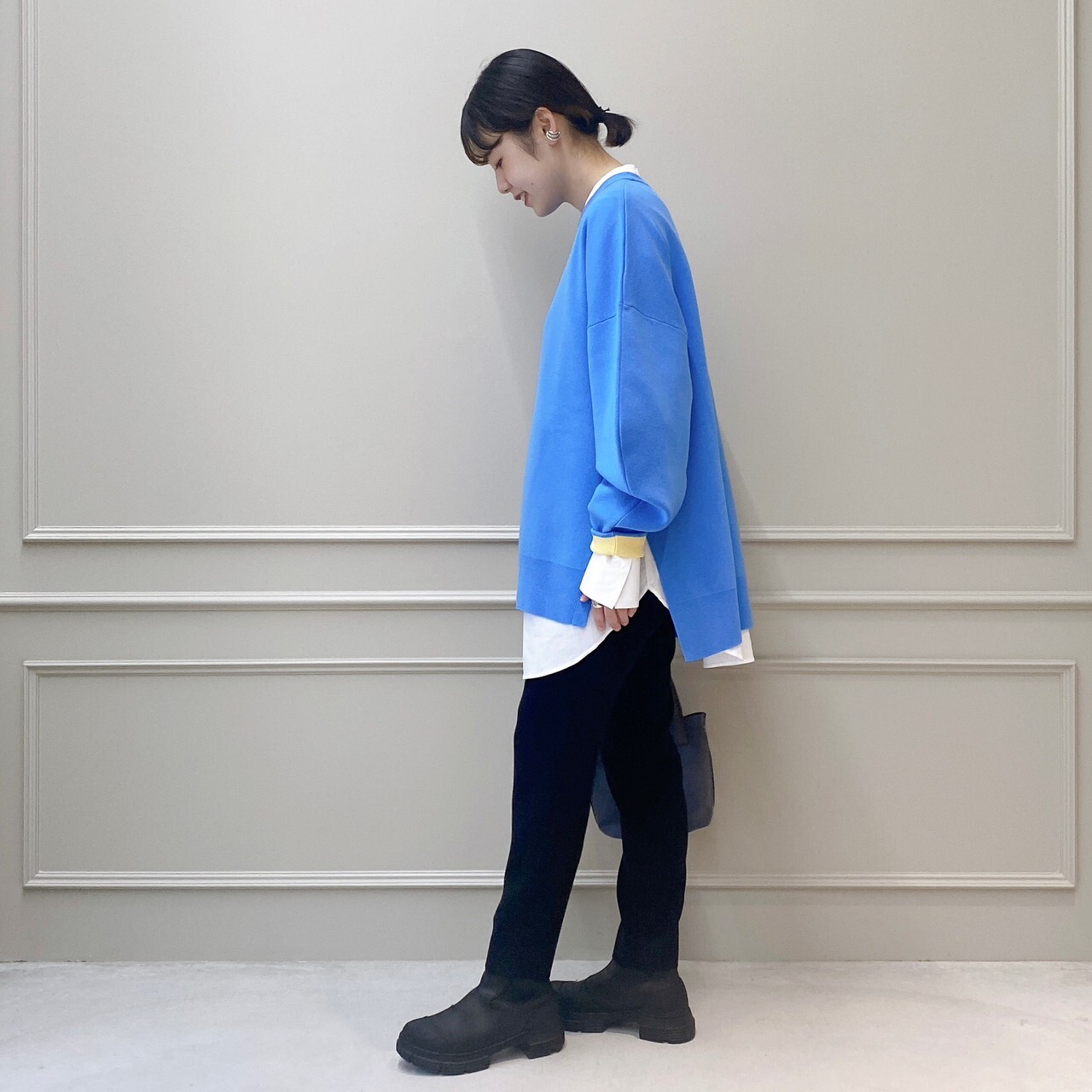 【ENFOLD】新品22AW　COCOON-ARM BOX PULLOVER38