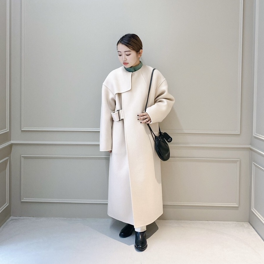 ハイク HYKE DOUBLE FACE TRENCH COAT オフホワイト