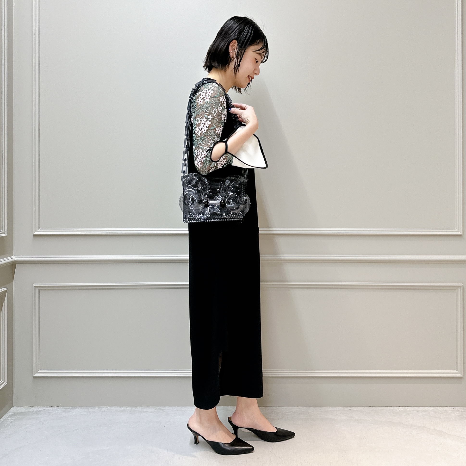 29,457円mame　Floral Lace Sleeve Dress