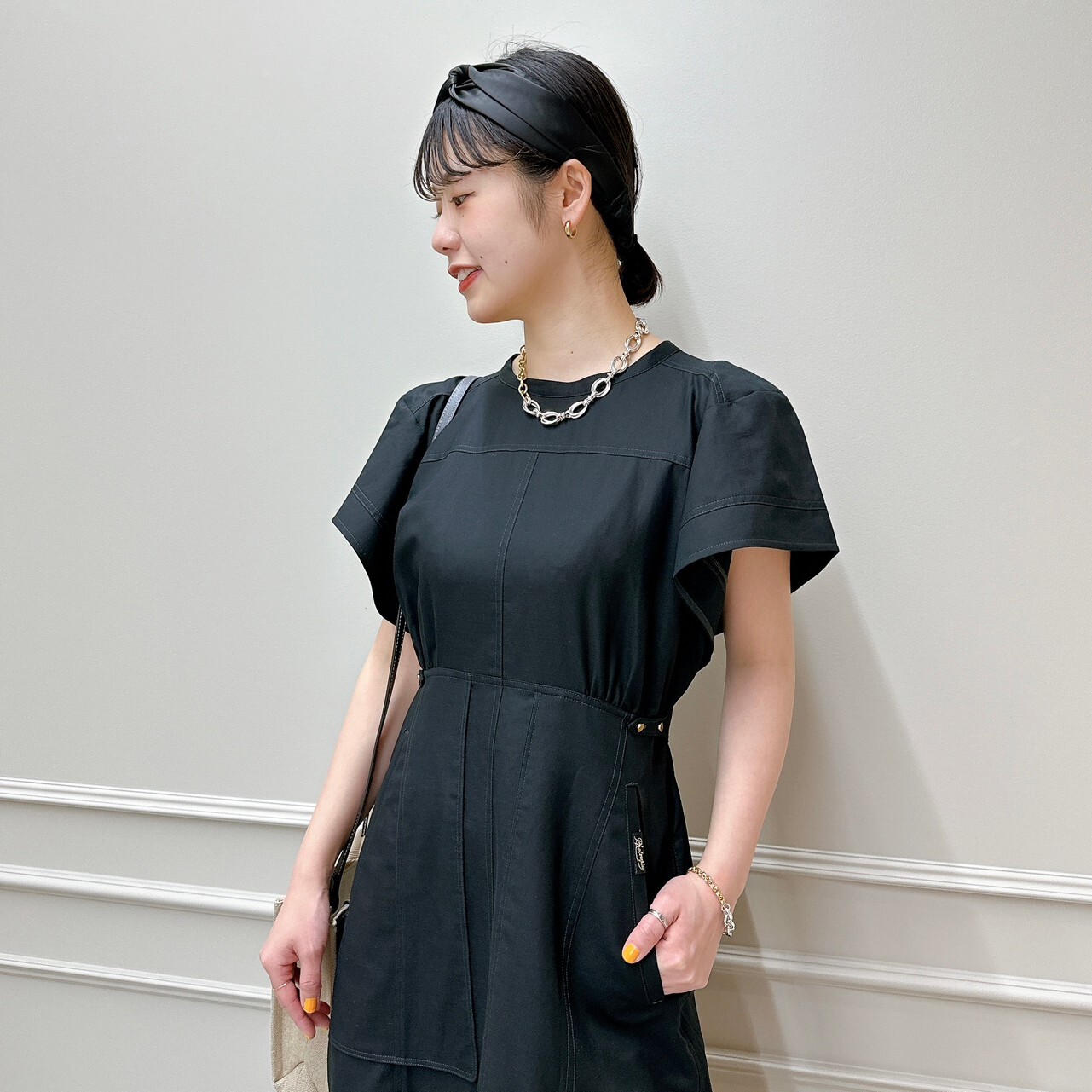 パリ蚤の市　ドレス型アクセサリーハンガー ブラック PHOTOCOPIEU(フォトコピュー)】 PARIGOT別注 4POCKET DRESS FOR SUMMER