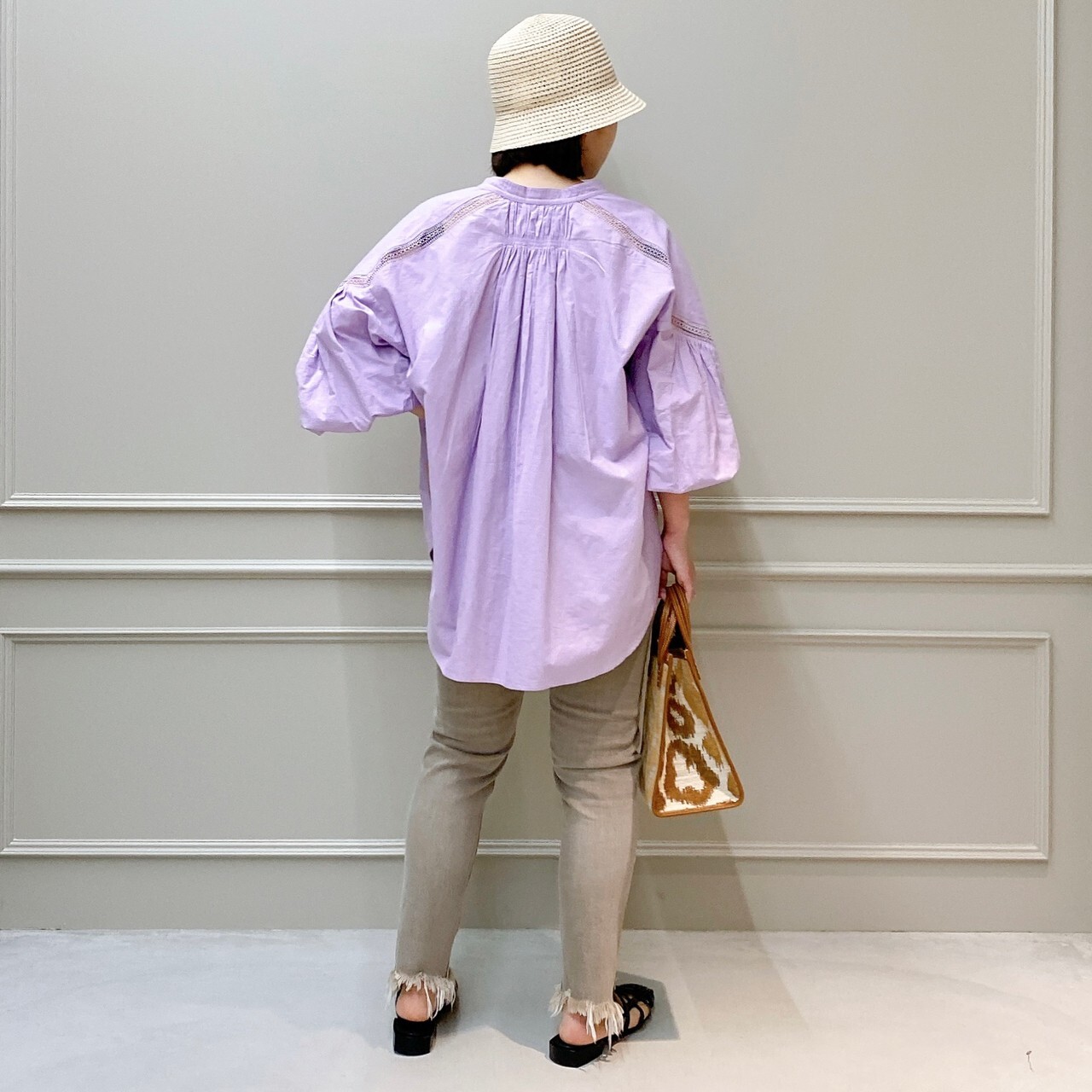 ne quittez pas(ヌキテパ)】 Cotton Linen Lace Blouse｜パリゴ尾道店