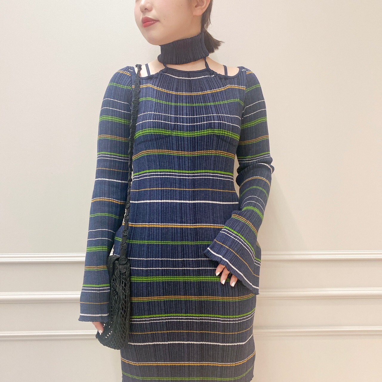 Mame Kurogouchi(マメ クロゴウチ)】 Random Ribbed Plaid Knitted