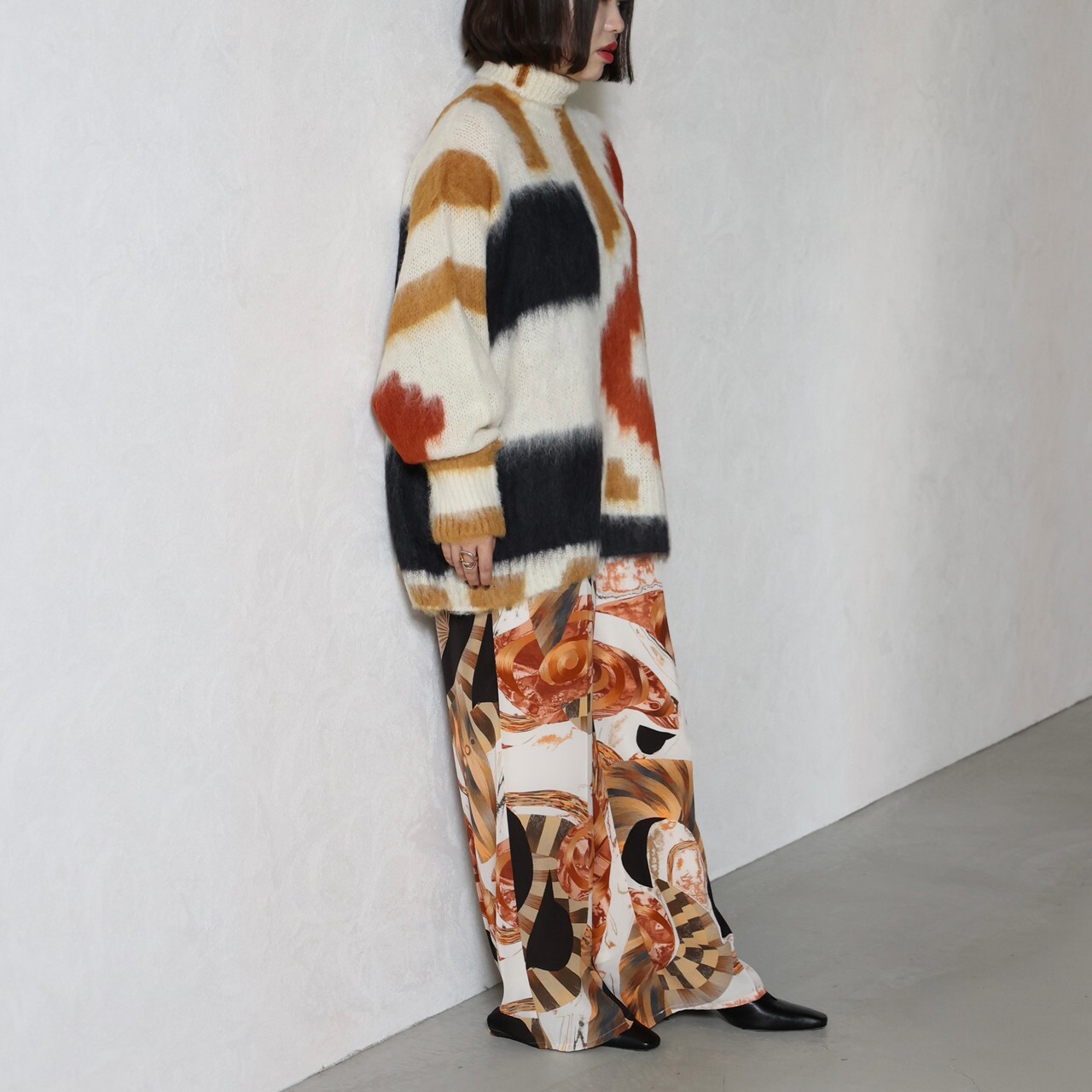 Mame Kurogouchi(マメ クロゴウチ)】 Origami Dyed Suri Alpaca Wool