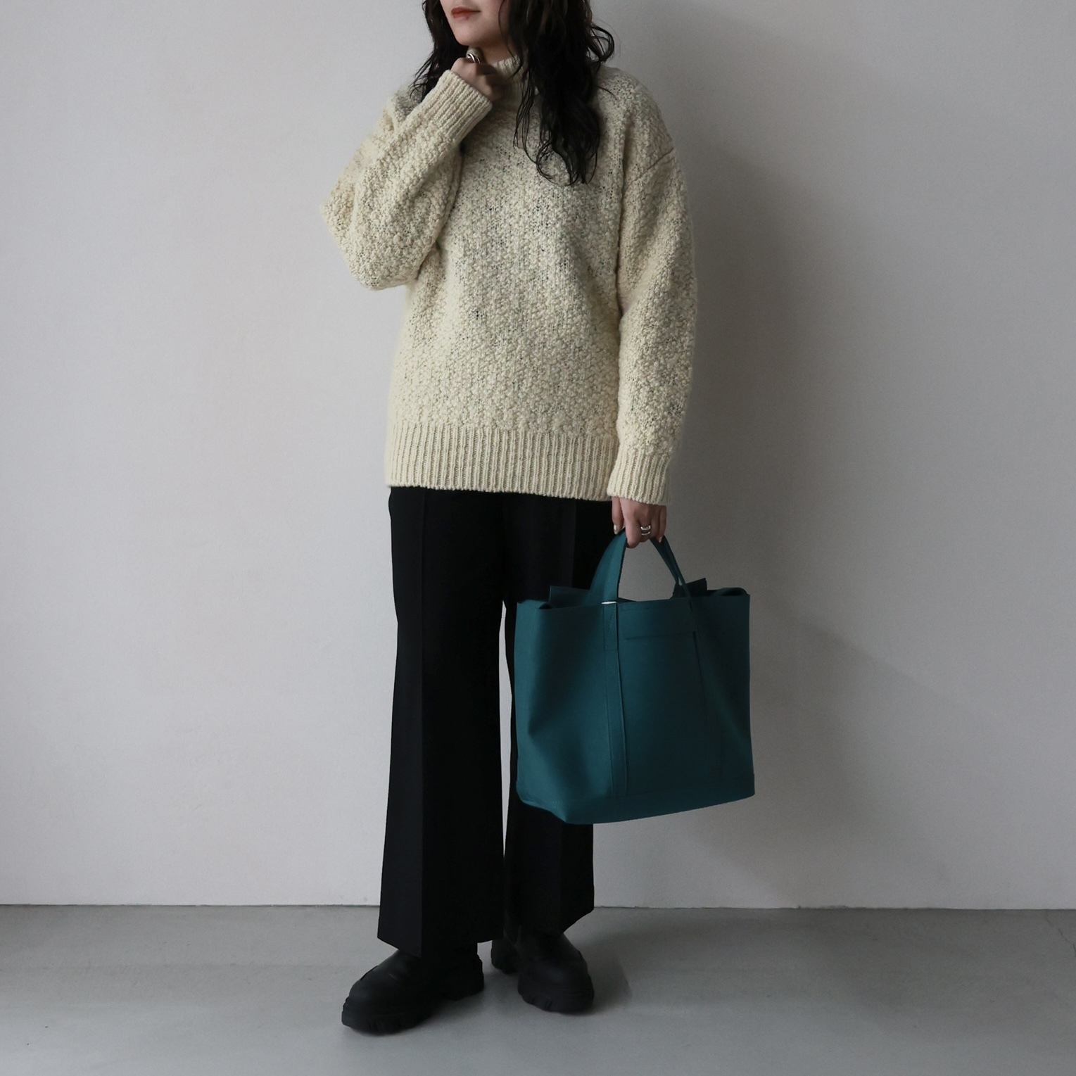 08sircus(08サーカス)】 Wool slub high neck sweater｜パリゴ尾道店