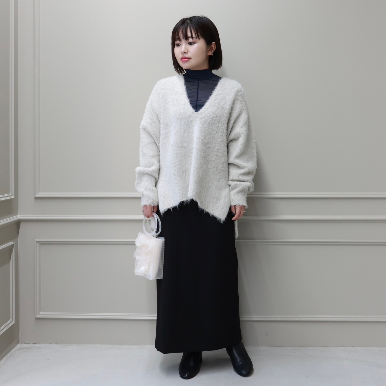 Mame Kurogouchi(マメ クロゴウチ)】 Hybrid Yarn Wool Jersey High  