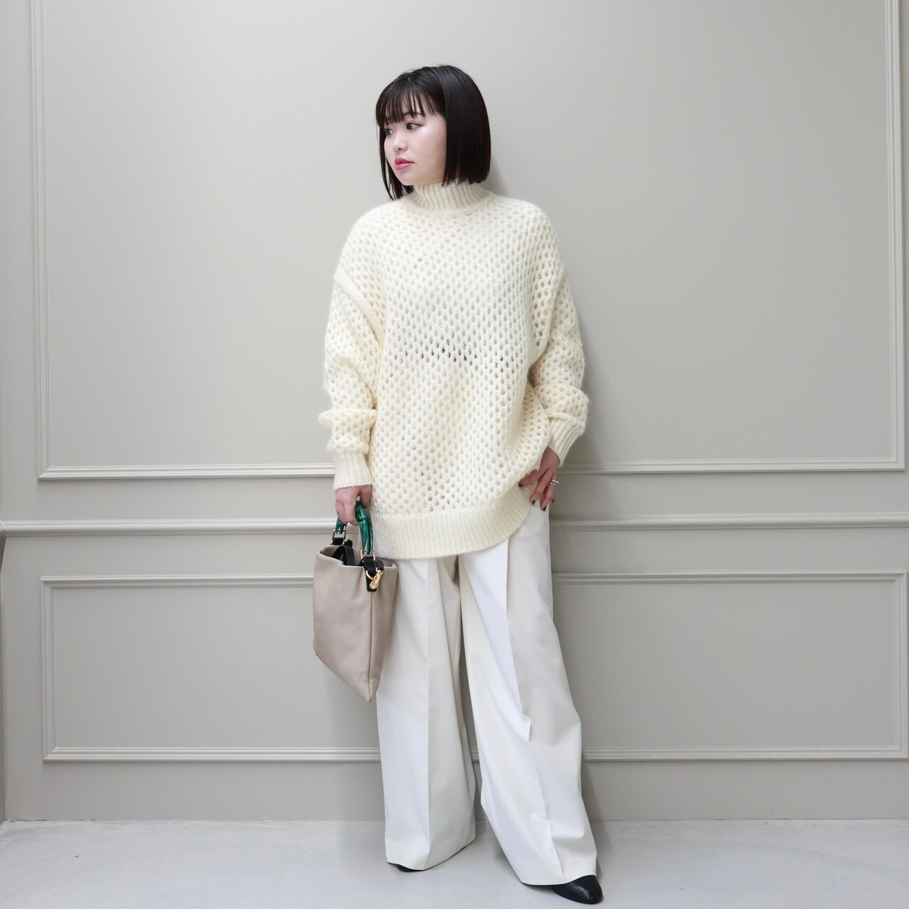 SALEセール CLANE(クラネ)/DOT : MESH KNIT MOHAIR OVER CLANE/クラネ