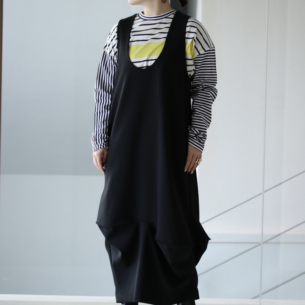 ENFOLD(エンフォルド)】 CURVE-DRAPE DRESS｜パリゴ尾道店｜尾道本通り