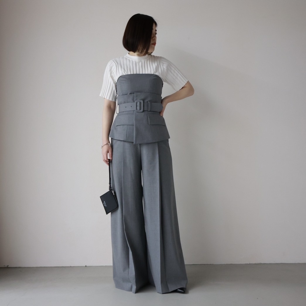 HYKE(ハイク)】 STRECH STRAPLESS JUMPSUIT｜パリゴ尾道店｜尾道本通り商店街