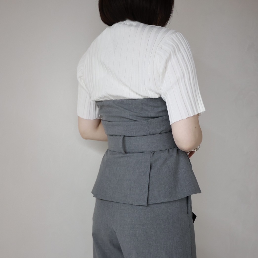 HYKE(ハイク)】 STRECH STRAPLESS JUMPSUIT｜パリゴ尾道店｜尾道本通り