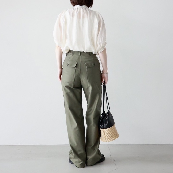 HYKE(ハイク)】 BACK SATIN BAKER PANTS｜パリゴ尾道店｜尾道本