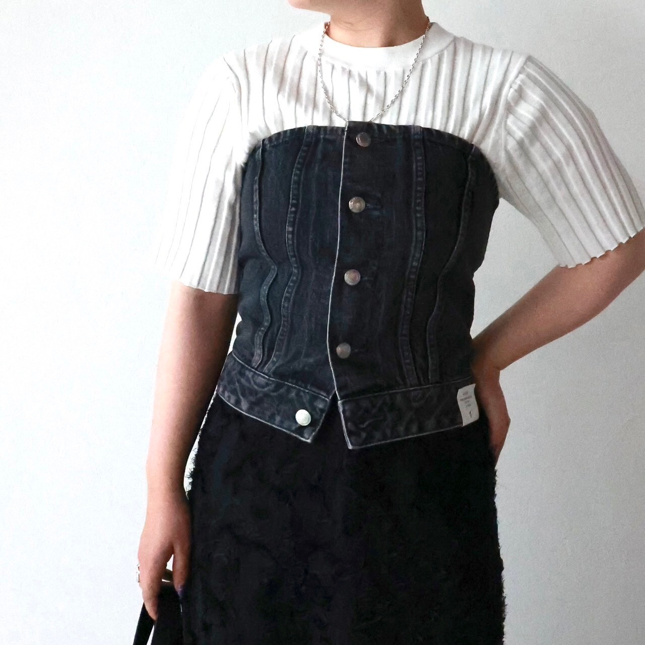 HYKE(ハイク)】 DENIM STRAPLESS TOP｜パリゴ尾道店｜尾道本通り商店街