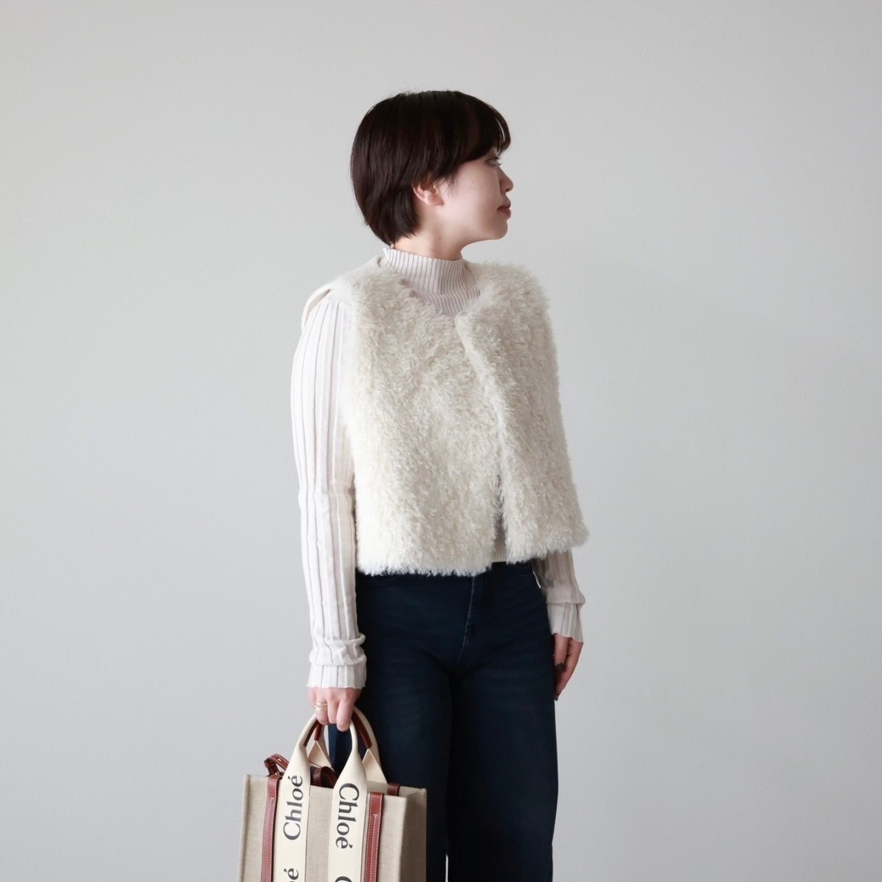PARIGOT(パリゴ)ファーボア2wayショートベスト 24AW NEW ARRIVAL【PARIGOT(パリゴ)】 ファーボア2wayショートベスト