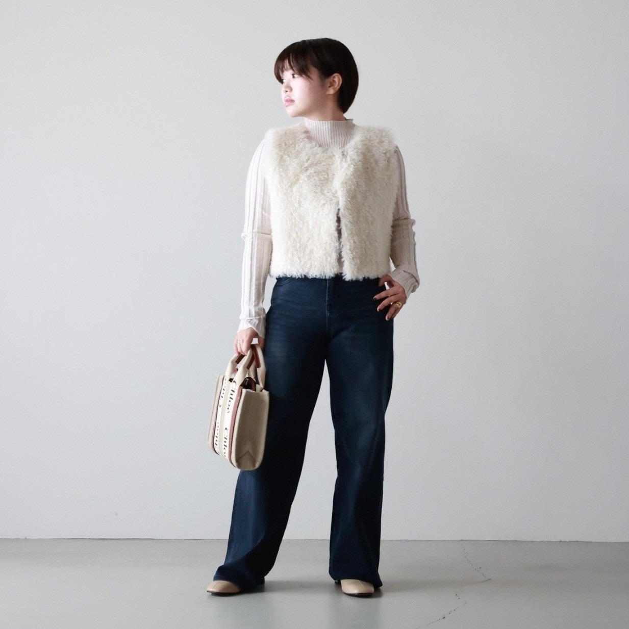 24AW NEW ARRIVAL【PARIGOT(パリゴ)】 ファーボア2wayショートベスト